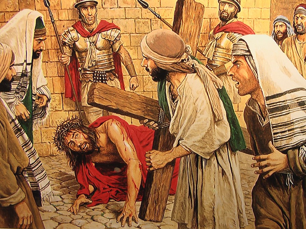 Fifth Station: Simon helps Jesus to carry the Cross
