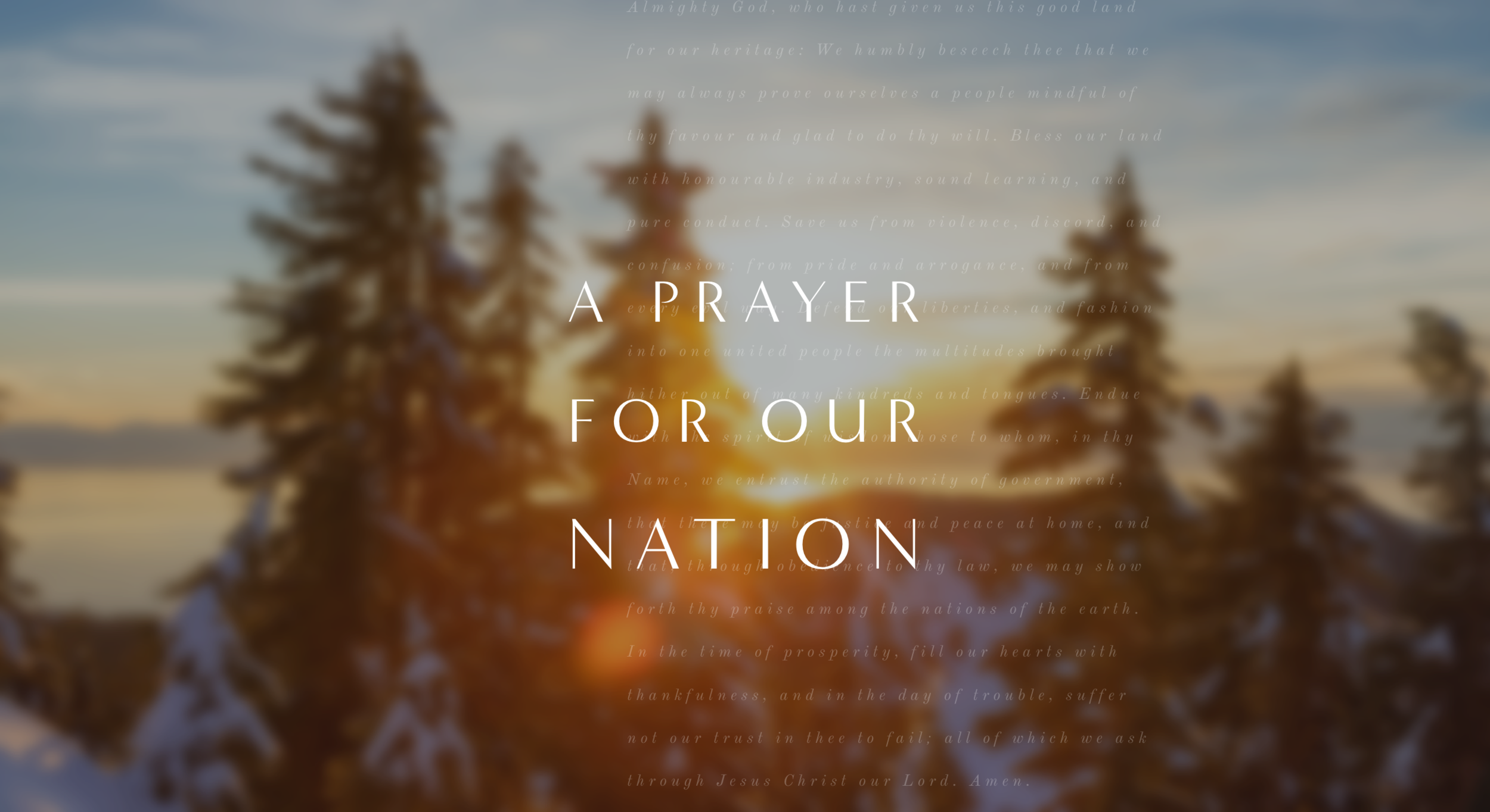 Prayer for our Nation